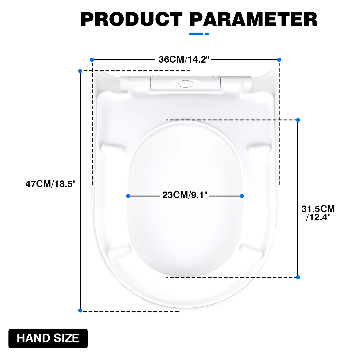 Toilet Seat, Soft Close Toilet Seats White with Quick Release, Sturdy Duroplastic Anti-Bacterial Toilet Lid WC Seats