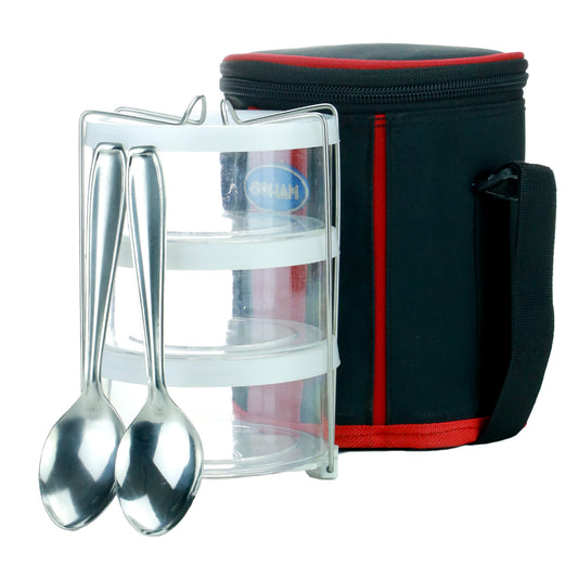 Lunch Bag Adults Children Kids Tiffin Stackable Picnic School Food Storage Box