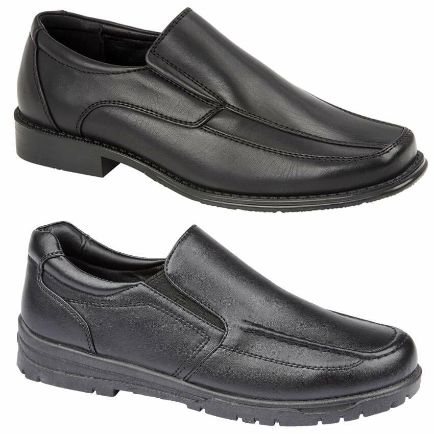 Boys Faux Leather School Shoes Kids Smart Wedding Formal Back to School Shoes