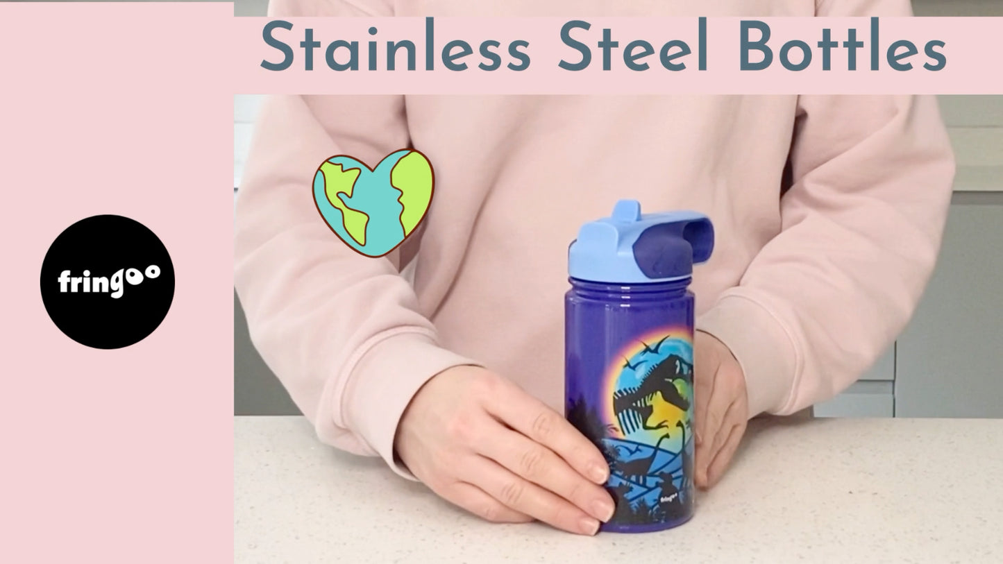 Kids Stainless Steel Bottle with Straw BPA Free 350 Ml Insulated Double Wall