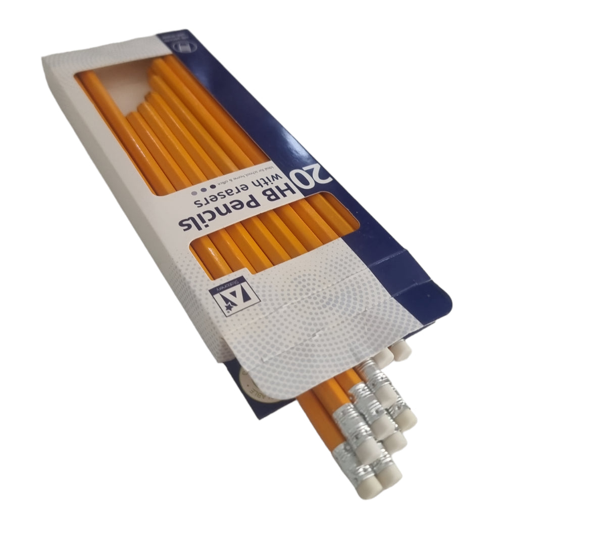 HB Pencils with Erasers X 15 Pack Office School Home Rubbers Craft Art Drawing
