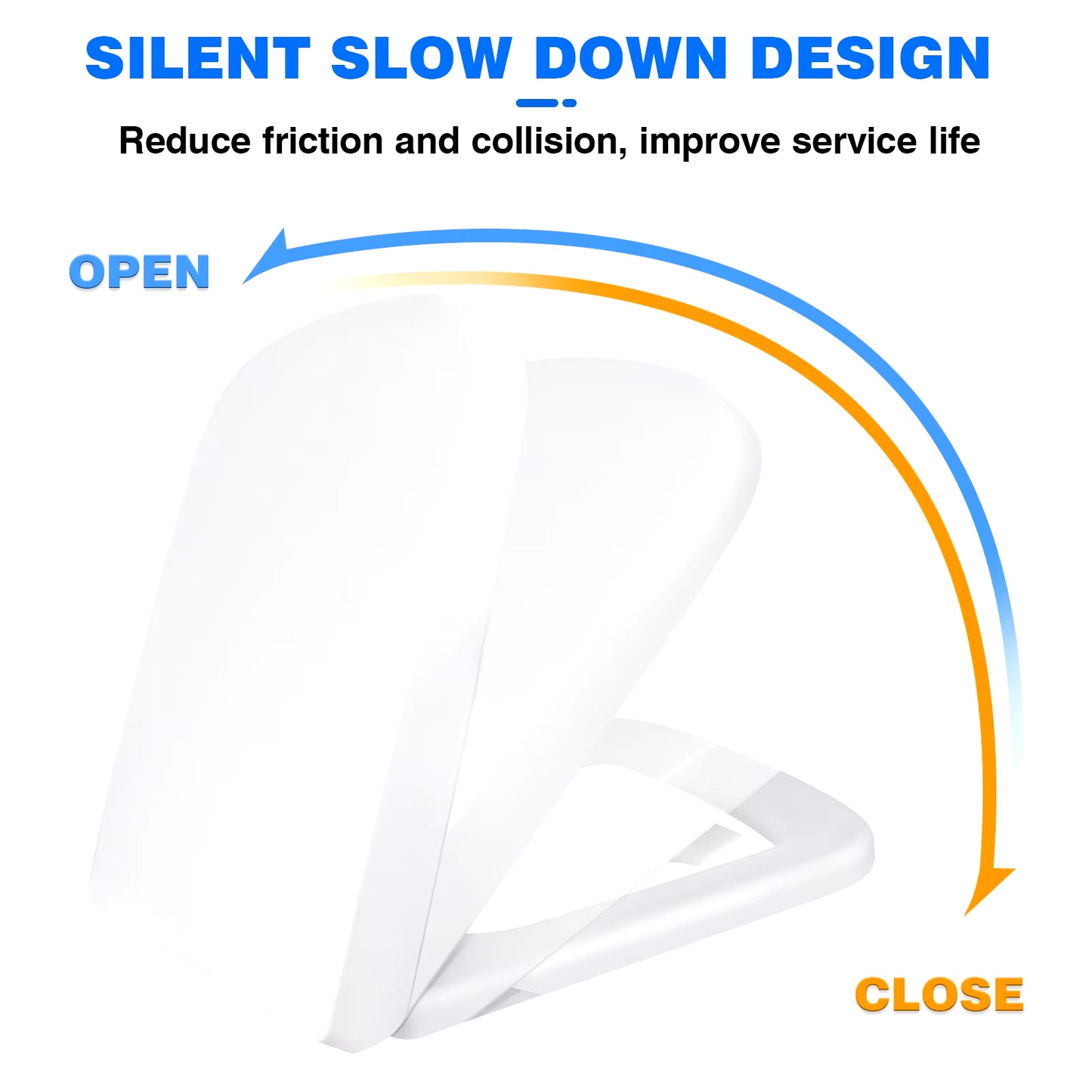 Toilet Seat, Soft Close Toilet Seats White with Quick Release, Sturdy Duroplastic Anti-Bacterial Toilet Lid WC Seats