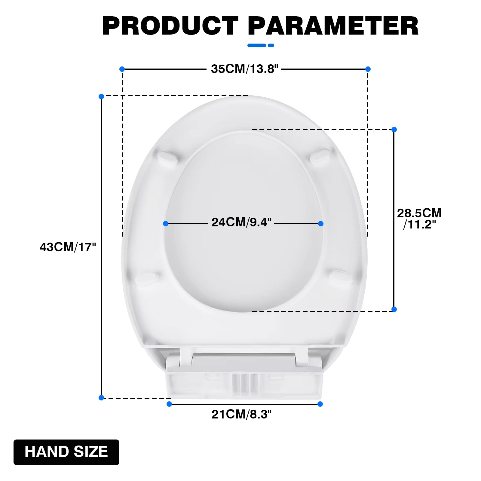 Toilet Seat, Soft Close Toilet Seats White with Quick Release, Sturdy Duroplastic Anti-Bacterial Toilet Lid WC Seats