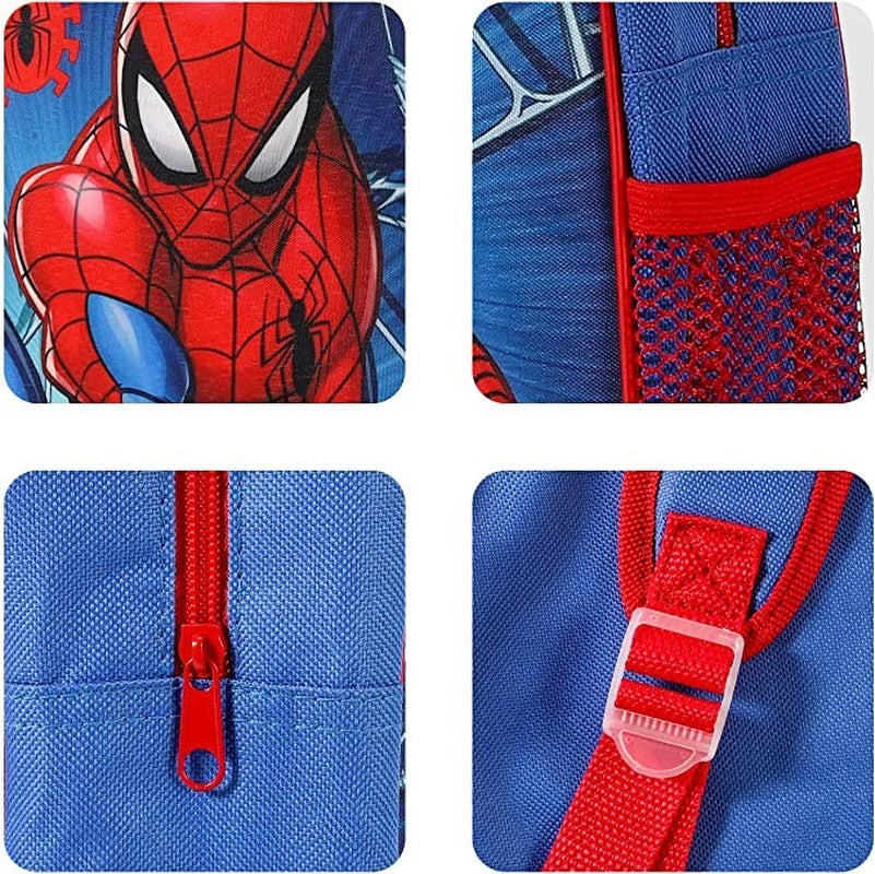 Spiderman Backpack School Bag for Kids Boys Girls Travel Blue Crawler