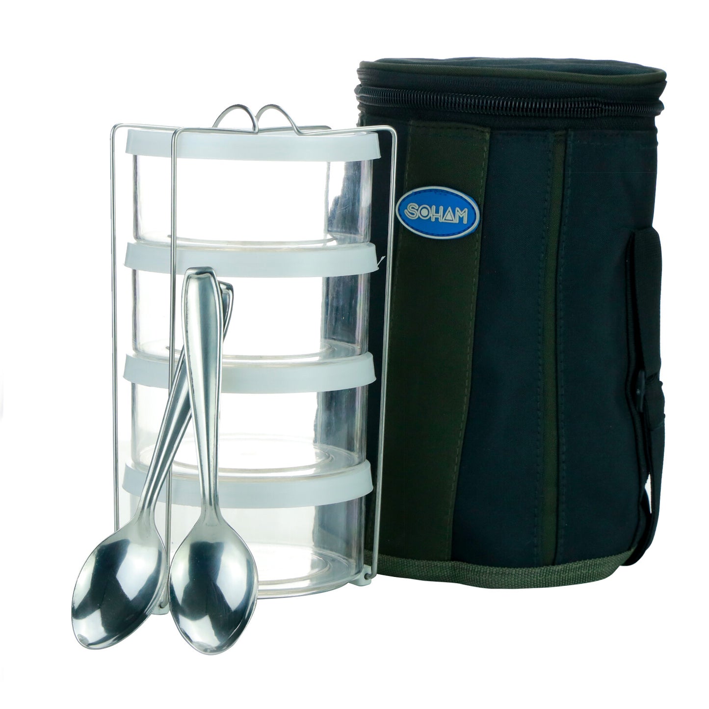 Lunch Bag Adults Children Kids Tiffin Stackable Picnic School Food Storage Box