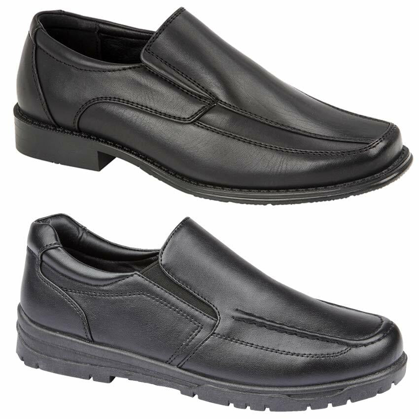 Boys Faux Leather School Shoes Kids Smart Wedding Formal Back to School Shoes