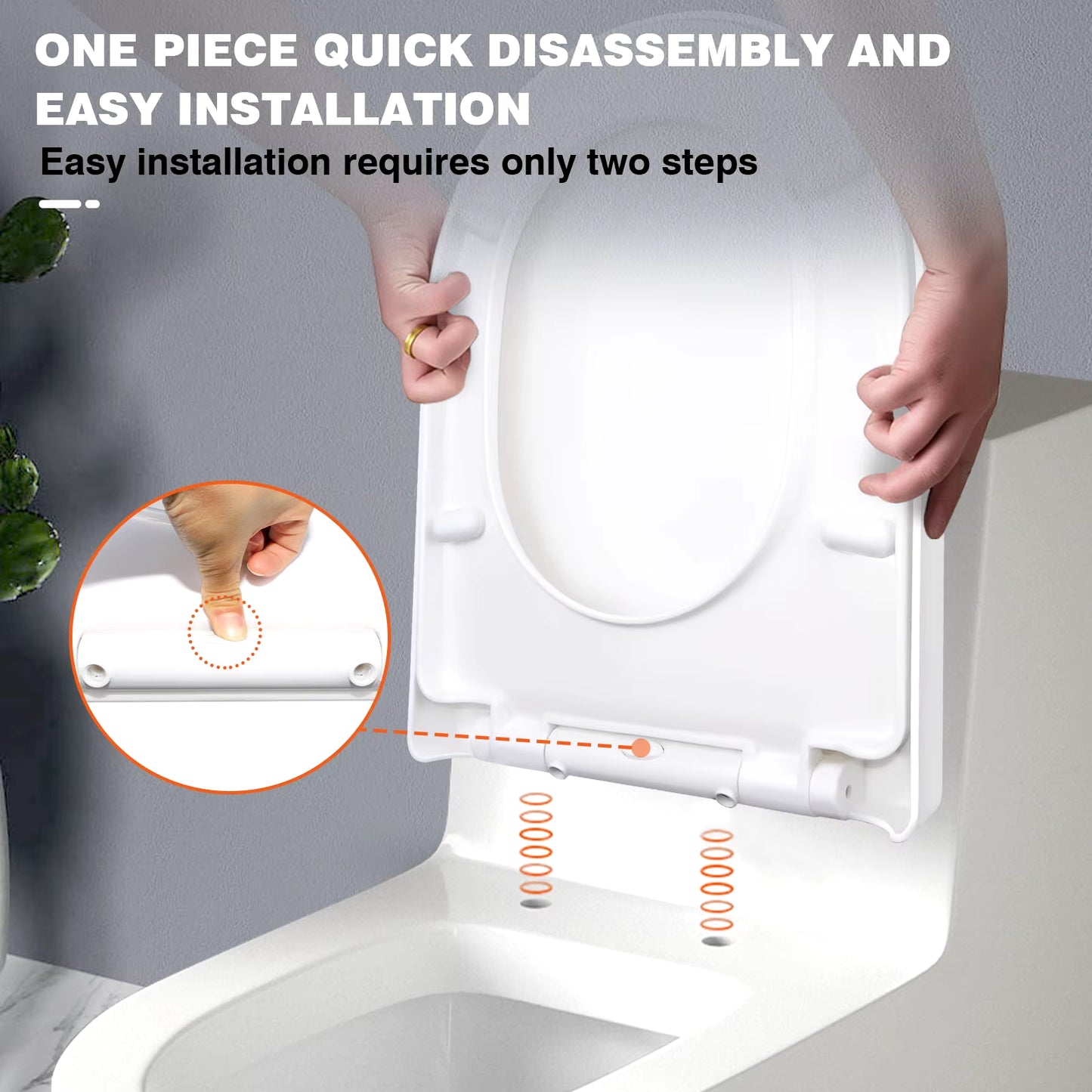 Toilet Seat, Soft Close Toilet Seats White with Quick Release, Sturdy Duroplastic Anti-Bacterial Toilet Lid WC Seats