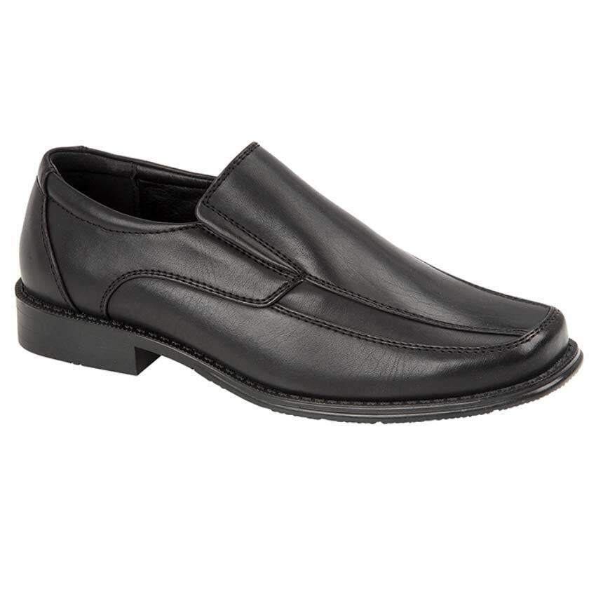 Boys Faux Leather School Shoes Kids Smart Wedding Formal Back to School Shoes